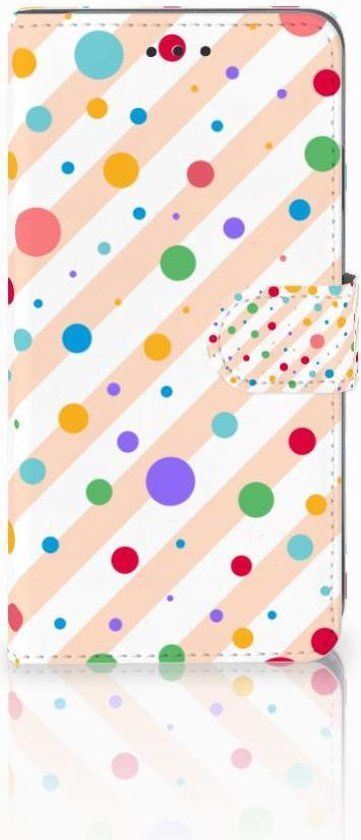 B2Ctelecom Apple iPhone Xs Max Book Case - Dots - Multi