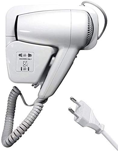 AntDau71 - Wandhaardroger voor bomen, hotels, fitnessstudio, badkamer, bladblazers, B&B met elektrische handgreep voor scheerapparaten, haardroger, haarstyling