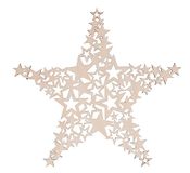 Rayher Houten ster, FSC-gecertificeerd, natuur, 21,7 cm ø, filigraan, bestaande uit vele kleine sterren, kerstdecoratie, decoratieve hanger Kerstmis