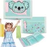 sarcia.eu Koala Turquoise kinderportemonnee met klittenbandsluiting