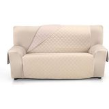 ECOMMERC3 Bankhoes voor 2-zits, XL, zeer verstelbaar, omkeerbaar, beige/linnen, extra zacht, 100% Made in Spain