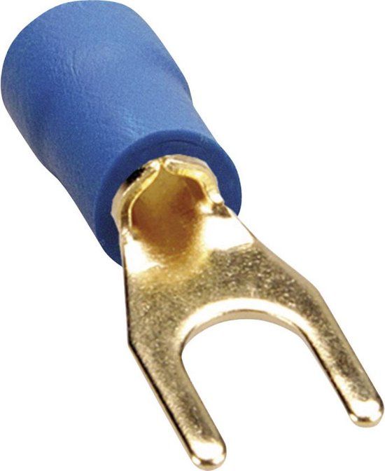 Profi hifi Sinuslive 10324 Vorkkabelschoen Gat diameter=2.5 mm Deels geïsoleerd Blauw 10 stuk(s)