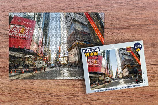 MuchoWow Puzzel New York - Broadway - Times Square - Legpuzzel - Puzzel 1000 stukjes volwassenen