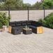Maison Exclusive - Salon de jardin 8 pièces avec coussins, rotin synthétique noir