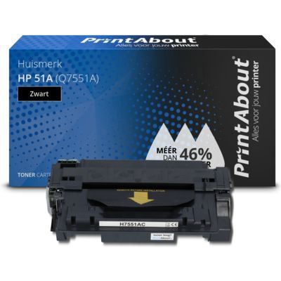 PrintAbout Huismerk HP 51A (Q7551A) Toner Zwart - Compatibel