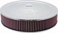 K&N 60-1430 luchtfilter rond - 130mm aansluiting, 356mm diameter, 79mm hoogte, 22mm drop base