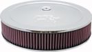 K&N 60-1430 luchtfilter rond - 130mm aansluiting, 356mm diameter, 79mm hoogte, 22mm drop base