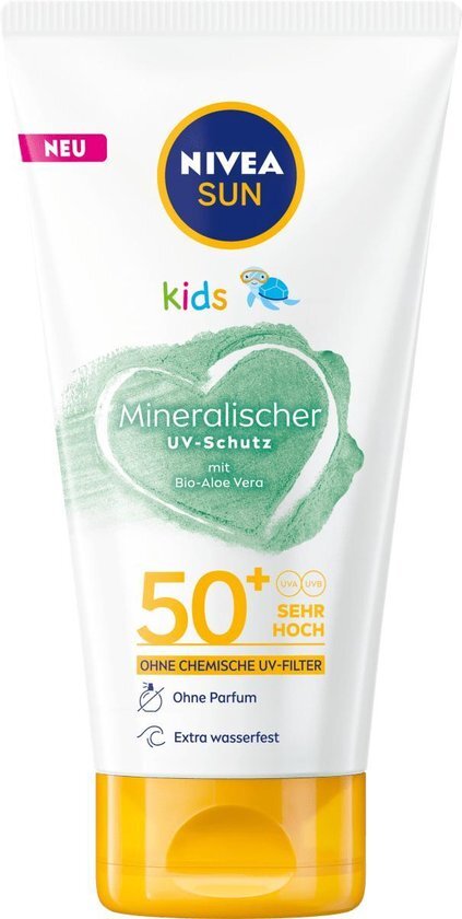 Nivea Zonnemelk Kids, minerale UV-bescherming, SPF 50+, 150 ml