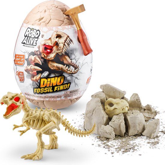 Robo Alive Zuru Robo Alive Fossil Find Dino Ei - Licht en Geluid