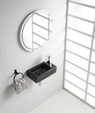 Wiesbaden Rhea M - Fontein - Rechts - 40 x 22 x 11 cm - Keramiek - Mat Zwart