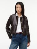 Tommy Hilfiger Veste en cuir pour femme 16 Polyester Marron chocolat