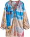Next - Dames - Ruimvallend strandshirt - Blauw