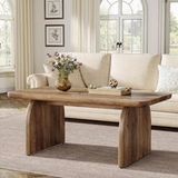 Tribesigns Table basse rectangulaire en bois 120 cm finition rustique