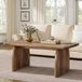 Tribesigns Table basse rectangulaire en bois 120 cm finition rustique