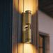 HINKLEY Pratt 48 cm, 2-lampen, IP44, oud messing, GU10-LED applique murale d'extérieur