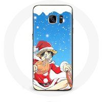 Maniacase Hoesje voor Samsung Galaxy S7 Edge Anime One Piece Luffy Eerste Kerstdag 2023