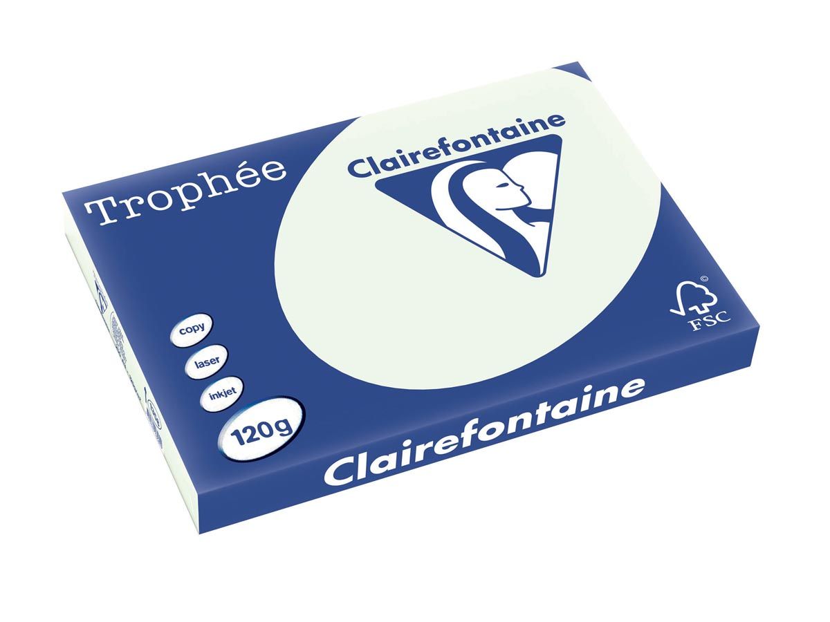 Clairefontaine Trophée Pastel A3 lichtgroen 120 g 250 vel