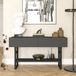 en.casa Console tafel sidetable Lappeenranta 139x43x76cm antraciet en zwart