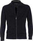 CASA MODA heren vest katoen - met rits - donkerblauw