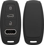 kwmobile autosleutel hoesje geschikt voor Audi A6 A7 A8 Q7 Q8 3-knops autosleutel Keyless hoes - TPU autosleutel behuizing - Beschermende auto sleutel case - Sleuteletui in mat zwart
