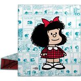 Grafoplas Ringband A4, 4 gemengde ringen, 40 mm, collectie Mafalda Vignetten, zacht, FSC-gecertificeerd