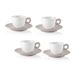 Guzzini - EVERYDAY Set van 4 koffiekopjes met schoteltjes - duifgrijs - 081701158