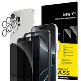 NEW'C 2 x Privacy Screen Protector voor iPhone 16 Pro Max (6,9 inch) en 2 x Camera Lens Protector