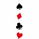 Merkloos / Sans marque Fest-Dekor Gmbh Hangdecoratie versiering casino speelkaarten - 110 x 17 cm