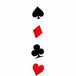 Merkloos / Sans marque Fest-Dekor Gmbh Hangdecoratie versiering casino speelkaarten - 110 x 17 cm