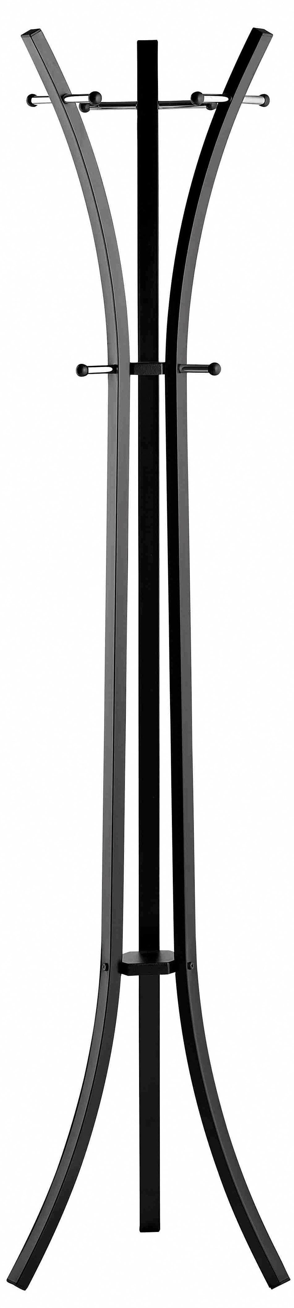 Alco Kapstok metaal zwart met 9 haken