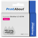 PrintAbout Brother Huismerk LC-421M Inktcartridge Magenta