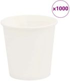 vidaXL Papieren koffiekopjes 1000 st 4oz 100 ml wit