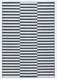 Hanse Home Laagpolig tapijt paneel blauw crème, 80x200 cm