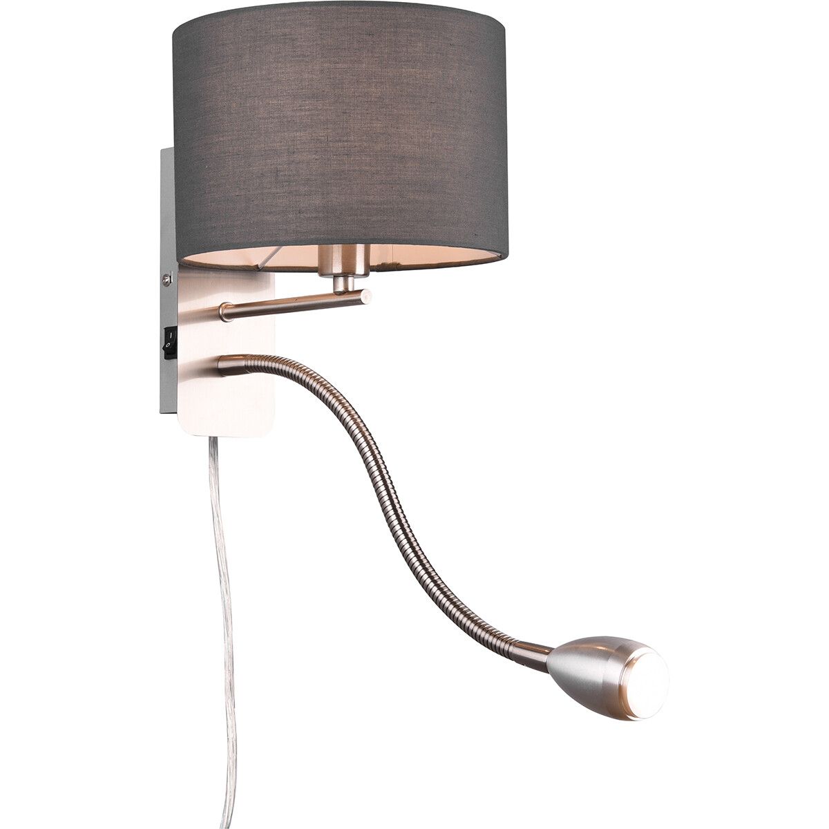 BES LED Trion Hotia Wandlamp - E14 - 3W - Warm Wit - Rond - Grijs - Aluminium - OSRAM