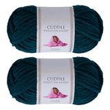 Utopia Crafts Cuddle Super Chunky Chenille Soft Yarn for Knitting and Crochet 2x 100g (Emerald Green)