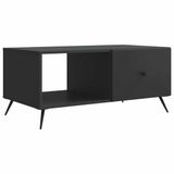 vidaXL Salontafel Zwart 90 x 50 x 40 cm Bewerkt hout