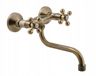 Kuchinox Stilo Serie - Robinet de cuisine rétro - Laiton antique - Montage mural - Bec pivotant