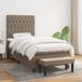 Maison Exclusive - Sommier à lattes de lit avec matelas Taupe 100x200 cm Tissu