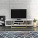 Hanah Home Glam Tv-standaard, wit en goud, 150 cm x 35,2 cm x 40 cm