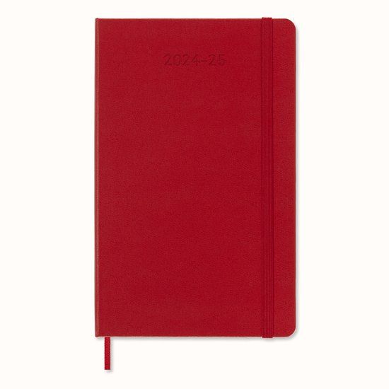 Moleskine 18 Maanden Agenda 2024/2025 - Wekelijks - Large - Harde Kaft - Rood