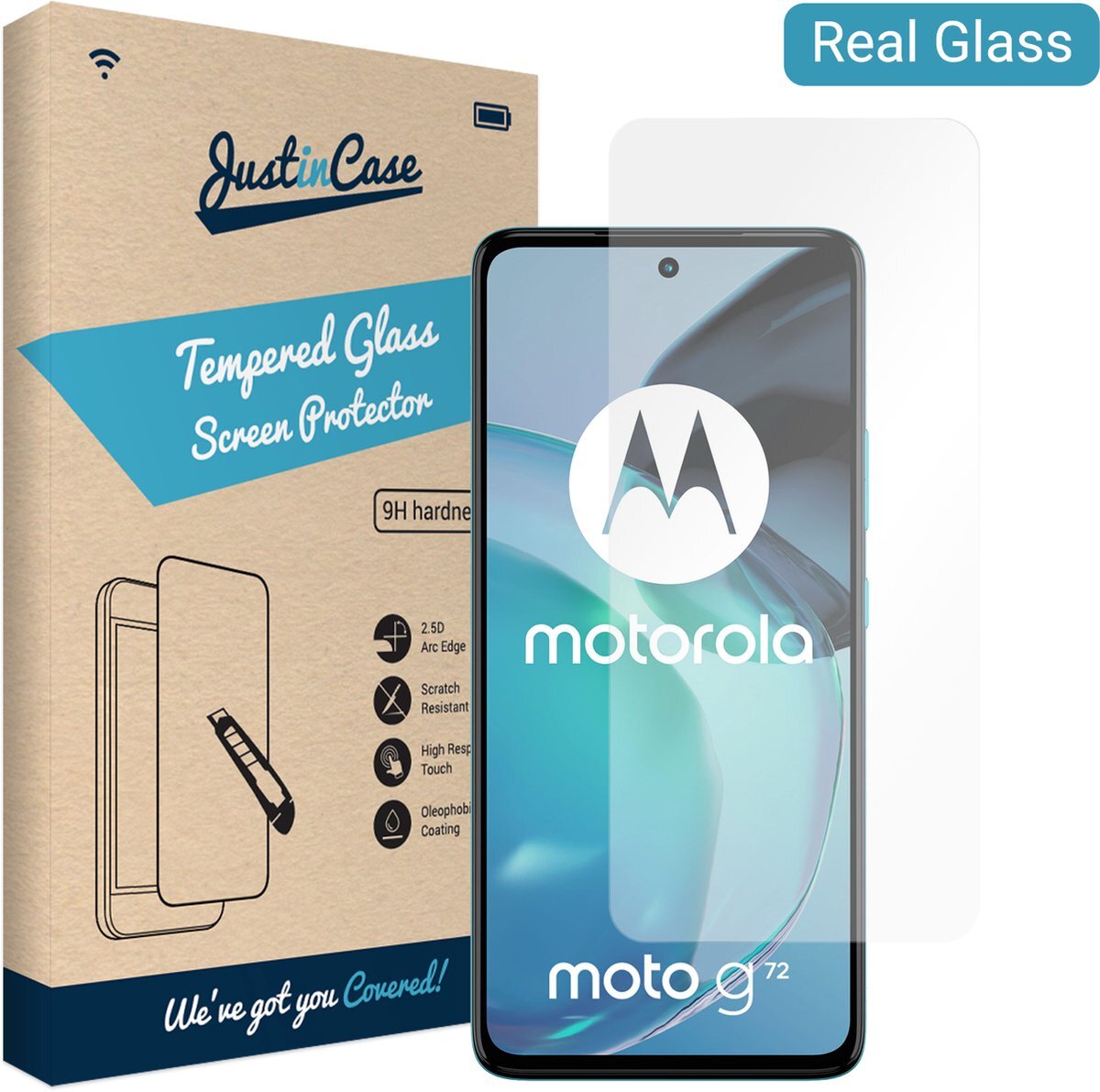 Just in Case Just in Case Gehard Glas Clear Screenprotector Motorola Moto G72