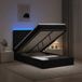 vidaXL Ottomaanse Bed met Matras en LED Zwart 120 x 200 cm fluweel