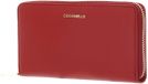 COCCINELLE Leren portemonnee Metallic Soft Wallet Grained Leather Scarlet rood