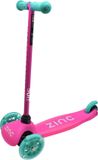 Zinc - Driewielige Kinderstep - Roze - LED-wielen