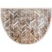 ASTRA Paillasson Pure&Soft 018, demi-rond, hauteur : 7 mm, tapis de propreté, surface douce, lavable, antidérapant