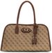 GUESS Samantha Girlfriend Satchel Latte Logo / Brown beige Sac bandoulière