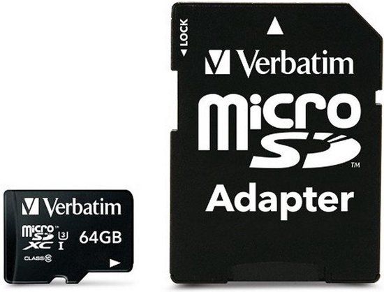 Verbatim Micro SDXC Pro 64GB Class 10 UHS-I incl. SD Adapter