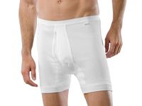 SCHIESSER Original Classics lange short (1-pack) - Doppelripp met gulp - wit