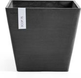 Ecopots Rotterdam 30 - Dark Grey - 29,5 x H26,4 cm - Vierkante donkergrijze bloempot / plantenbak