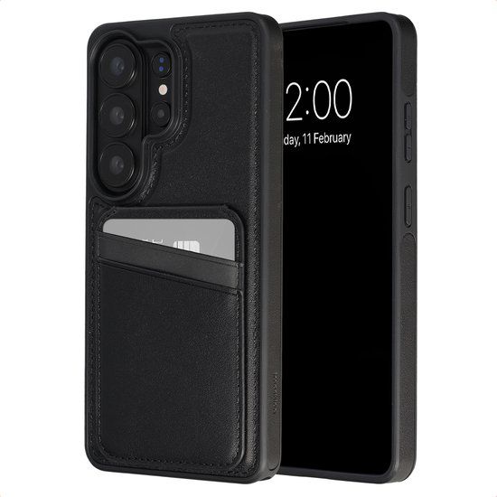 imoshion Hoesje - Geschikt voor Samsung Galaxy S26 Ultra - Backcover met kaarthouder en stand - Zwart